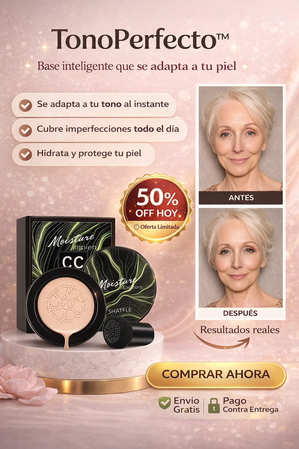 DERMIELLE🪞Base hidratante correctora con acabado natural💋🎀